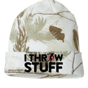 I Throw Stuff Shot Put Athlete Throwing Discus Track Field Kati Licensed 12" Camo Beanie