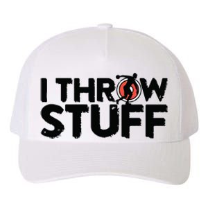 I Throw Stuff Shot Put Athlete Throwing Discus Track Field Yupoong Adult 5-Panel Trucker Hat