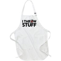 I Throw Stuff Shot Put Athlete Throwing Discus Track Field Full-Length Apron With Pockets