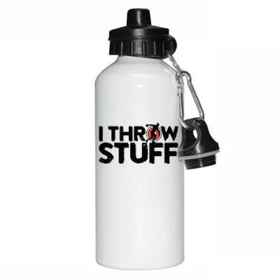 I Throw Stuff Shot Put Athlete Throwing Discus Track Field Aluminum Water Bottle