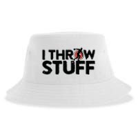 I Throw Stuff Shot Put Athlete Throwing Discus Track Field Sustainable Bucket Hat