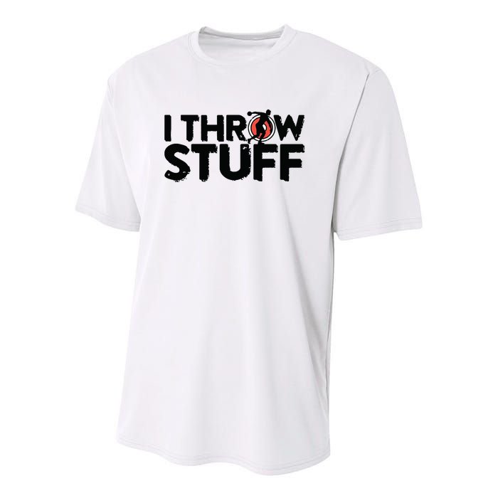 I Throw Stuff Shot Put Athlete Throwing Discus Track Field Youth Performance Sprint T-Shirt