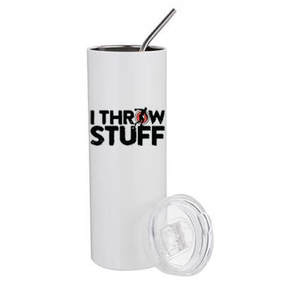 I Throw Stuff Shot Put Athlete Throwing Discus Track Field Stainless Steel Tumbler