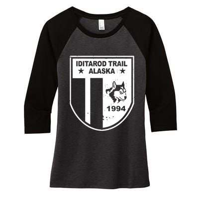 Iditarod T Shirt Iditarod Trail Shirt Alaska Sled Dog Shirt Vintage T Shirt Women's Tri-Blend 3/4-Sleeve Raglan Shirt