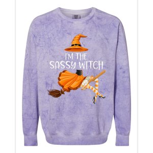 IM The Sassy Witch Girl Halloween Matching Colorblast Crewneck Sweatshirt