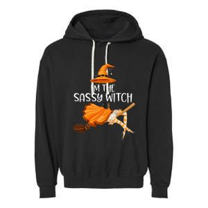 IM The Sassy Witch Girl Halloween Matching Garment-Dyed Fleece Hoodie