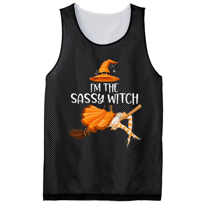 IM The Sassy Witch Girl Halloween Matching Mesh Reversible Basketball Jersey Tank