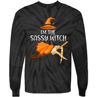 IM The Sassy Witch Girl Halloween Matching Tie-Dye Long Sleeve Shirt