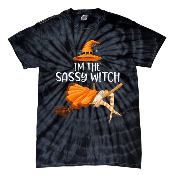 IM The Sassy Witch Girl Halloween Matching Tie-Dye T-Shirt