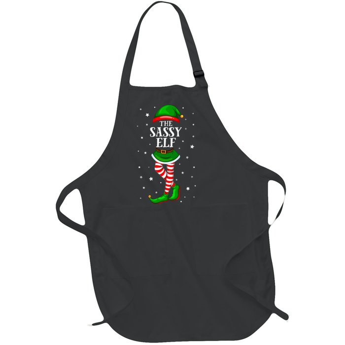 Im The Sassy Elf Matching Christmas Full-Length Apron With Pockets