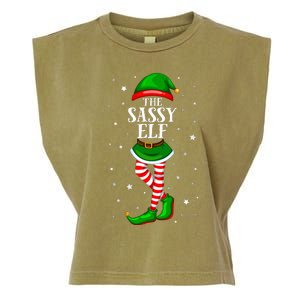 Im The Sassy Elf Matching Christmas Garment-Dyed Women's Muscle Tee