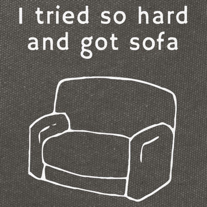I Tried So Hard And Got Sofa Funny Cotton Canvas Backpack