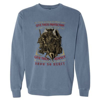 If They Stand Behind You Give Them Protection Viking Garment-Dyed Sweatshirt