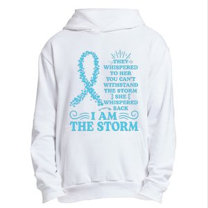 IM The Storm Warrior Teal Ribbon Women Ovarian Cancer Gift Urban Pullover Hoodie