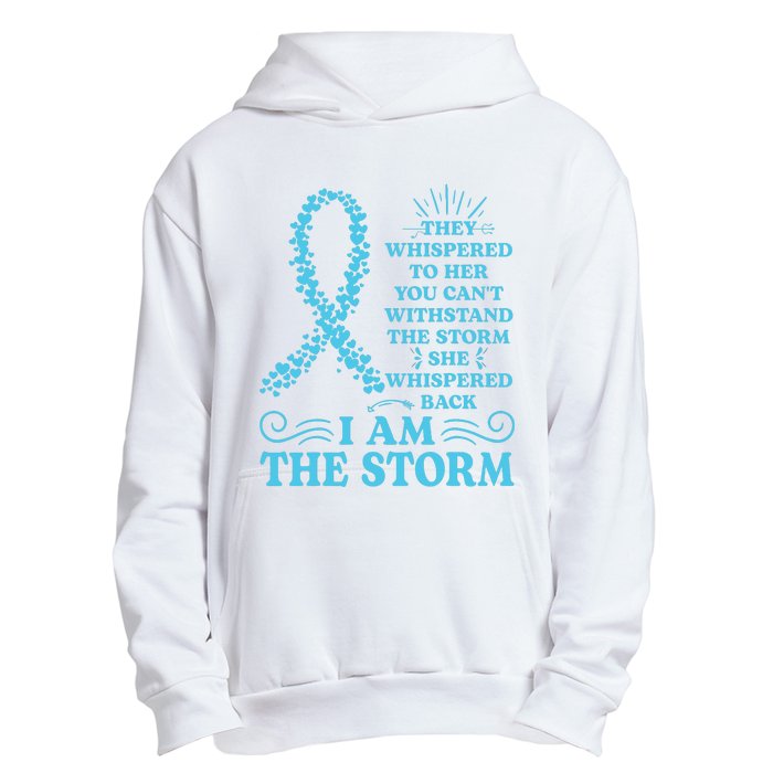 IM The Storm Warrior Teal Ribbon Women Ovarian Cancer Gift Urban Pullover Hoodie