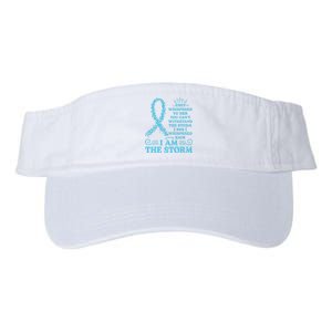 IM The Storm Warrior Teal Ribbon Women Ovarian Cancer Gift Valucap Bio-Washed Visor