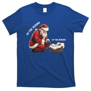 IM The Season Im The Reason Santa Religious Christmas Gift T-Shirt