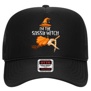 IM The Sassy Witch Girl Funny Halloween Matching Costume High Crown Mesh Back Trucker Hat