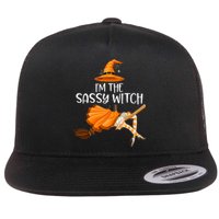 IM The Sassy Witch Girl Funny Halloween Matching Costume Flat Bill Trucker Hat