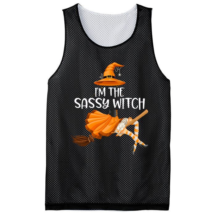 IM The Sassy Witch Girl Funny Halloween Matching Costume Mesh Reversible Basketball Jersey Tank