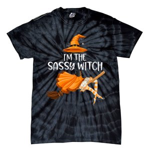 IM The Sassy Witch Girl Funny Halloween Matching Costume Tie-Dye T-Shirt