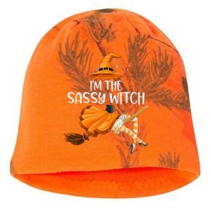 IM The Sassy Witch Girl Funny Halloween Matching Costume Kati - Camo Knit Beanie