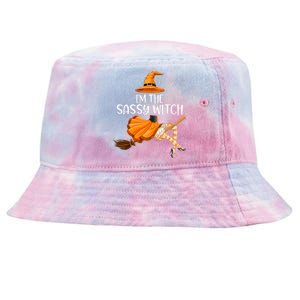 IM The Sassy Witch Girl Funny Halloween Matching Costume Tie-Dyed Bucket Hat