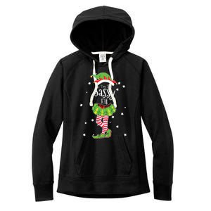 Im The Sassy Elf Matching Christmas Costume Women's Fleece Hoodie