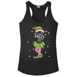 Im The Sassy Elf Matching Christmas Costume Ladies PosiCharge Competitor Racerback Tank