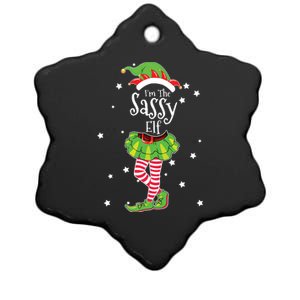 Im The Sassy Elf Matching Christmas Costume Ceramic Star Ornament