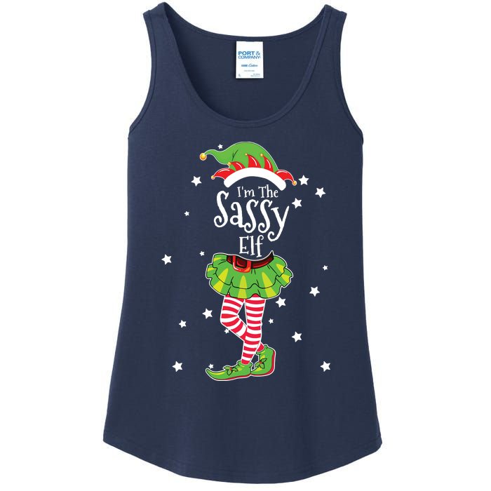 Im The Sassy Elf Matching Christmas Costume Ladies Essential Tank