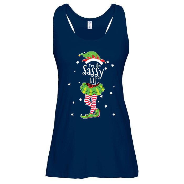 Im The Sassy Elf Matching Christmas Costume Ladies Essential Flowy Tank