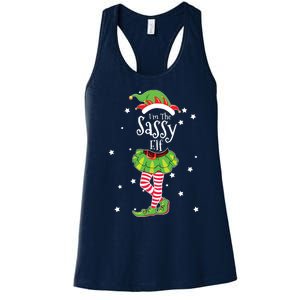 Im The Sassy Elf Matching Christmas Costume Women's Racerback Tank