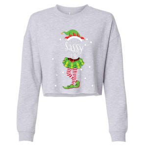 Im The Sassy Elf Matching Christmas Costume Cropped Pullover Crew