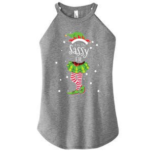 Im The Sassy Elf Matching Christmas Costume Women's Perfect Tri Rocker Tank