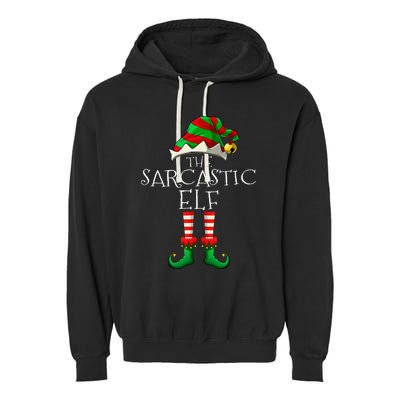 I'm The Sarcastic Elf Cute Family Christmas Matching Garment-Dyed Fleece Hoodie