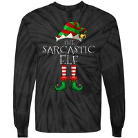 I'm The Sarcastic Elf Cute Family Christmas Matching Tie-Dye Long Sleeve Shirt