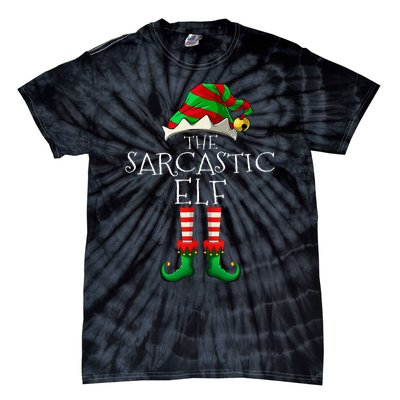 I'm The Sarcastic Elf Cute Family Christmas Matching Tie-Dye T-Shirt