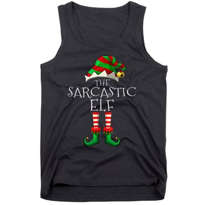 I'm The Sarcastic Elf Cute Family Christmas Matching Tank Top