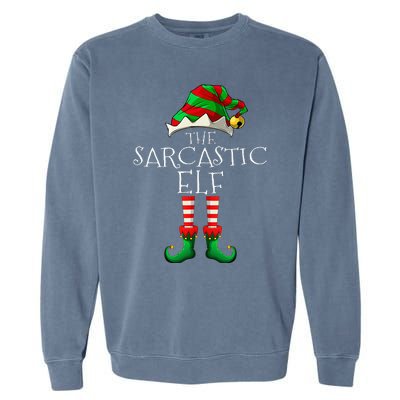 I'm The Sarcastic Elf Cute Family Christmas Matching Garment-Dyed Sweatshirt