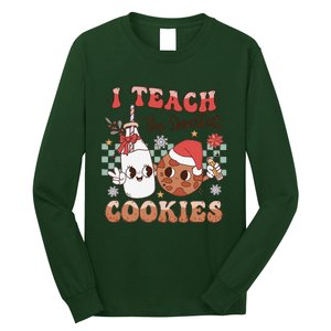 I Teach Smartest Cookies Teacher Christmas Milk And Cookies Long Sleeve Shirt