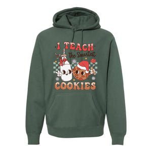 I Teach Smartest Cookies Teacher Christmas Milk And Cookies Premium Hoodie