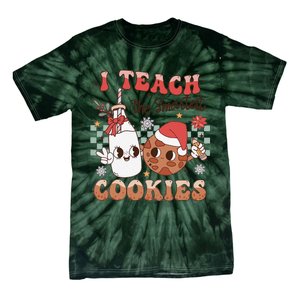 I Teach Smartest Cookies Teacher Christmas Milk And Cookies Tie-Dye T-Shirt