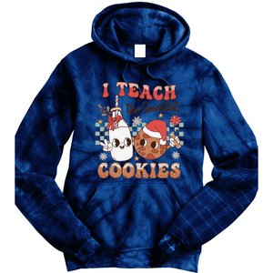 I Teach Smartest Cookies Teacher Christmas Milk And Cookies Tie Dye Hoodie