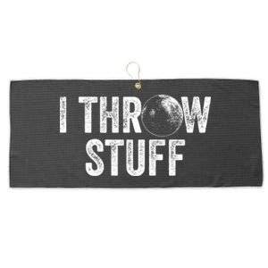 I Throw Stuff Shot Put Athlete Throwing Gift Large Microfiber Waffle Golf Towel