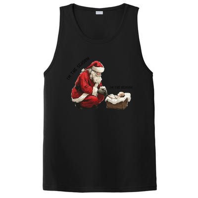 IM The Season Santa Im The Reason Christmas Santa Jesus PosiCharge Competitor Tank