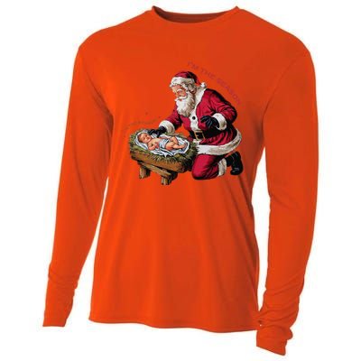 IM The Season Santa Im The Reason Christmas Santa Jesus Cooling Performance Long Sleeve Crew