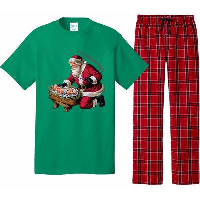 IM The Season Santa Im The Reason Christmas Santa Jesus Pajama Set