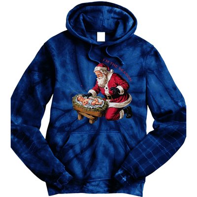 IM The Season Santa Im The Reason Christmas Santa Jesus Tie Dye Hoodie