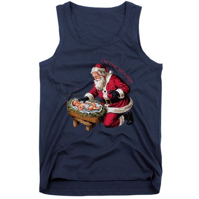 IM The Season Santa Im The Reason Christmas Santa Jesus Tank Top